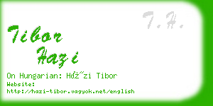 tibor hazi business card